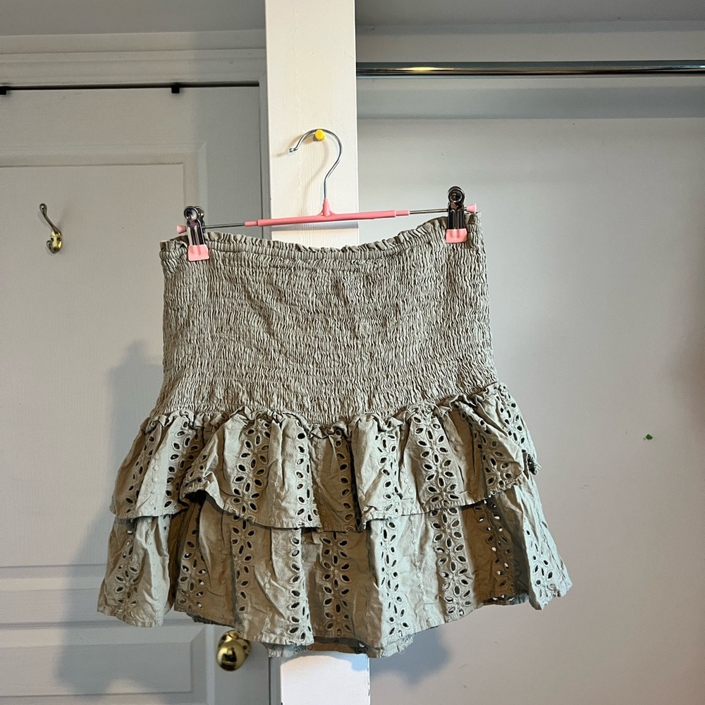 Zara Beige Ruffle Mini Skirt - Picture 5 of 7